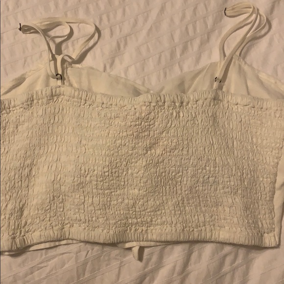Pacsun White tie crop top - Picture 2 of 6